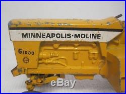 Vintage ERTL Minneapolis Moline G1000 Wide End Flat Fender 116 Diecast Tractor