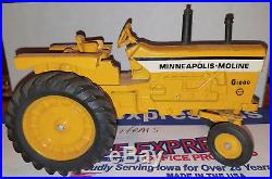 Vintage Ertl 1/16 Scale Minneapolis Moline G1000 Tractor, Yellow 1960s