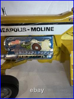 Vintage Ertl Minneapolis Moline FLY'N FARMER Tractor Yellow Die-cast Metal