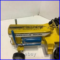 Vintage Ertl Minneapolis Moline Mighty Pulling Tractor Yellow Diecast Metal