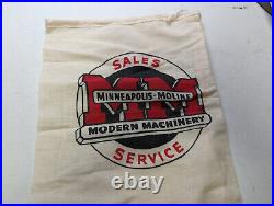 Vintage Lot of 3 Tractor Ad Minneapolis Moline Sales Service Parts Bag 11 USA