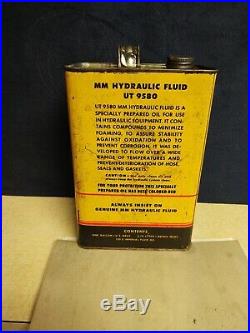 Vintage MINNEAPOLIS MOLINE TRACTOR MM 1 gallon Tin Oil Can Hydraulic