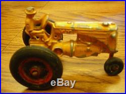 Vintage MM Minneapolis Moline Metal Toy Farm Tractor withHard Rubber Wheels