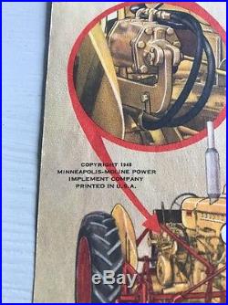 Vintage Minneapolis-Moline Farm Advertising Brochure 1948 Tractors Implements