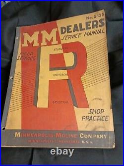Vintage Minneapolis Moline Model R Tractor Dealer Service Manual S 135 Field