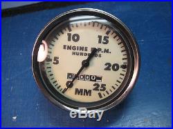 Vintage Minneapolis Moline tractor Tachometer, Old Unit With Zero Hours