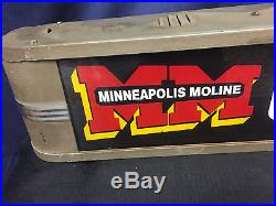 Vintage Original Minneapolis Moline Genuine Tractor Parts Lit Advertising Sign