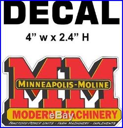 Vintage Style Minneapolis Moline Modern Machinery Tractor Decal The Best