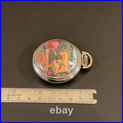 Vintage Wind Up Character Pocket Watch Minneapolis Moline Tractor