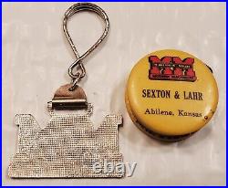 Vintge Minneapolis Moline Tractor Celluloid Advertising Tape Measure & Key Chain