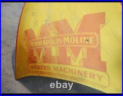 Vtg 40's-50's Minneapolis Moline Tractor Umbrella Sun Shade Original Fabric